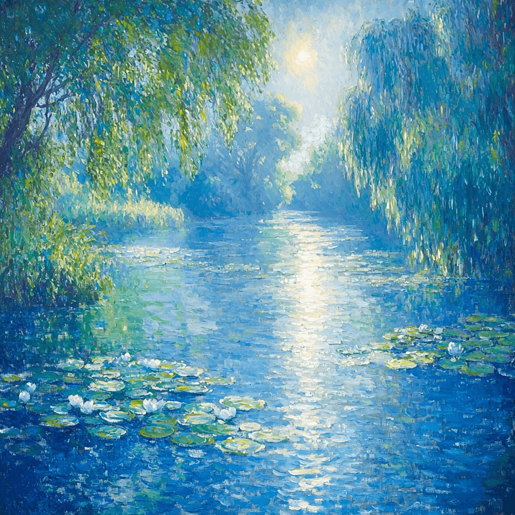 Claude Monet Inspired Glistening Waterways Paint By Numbers Art