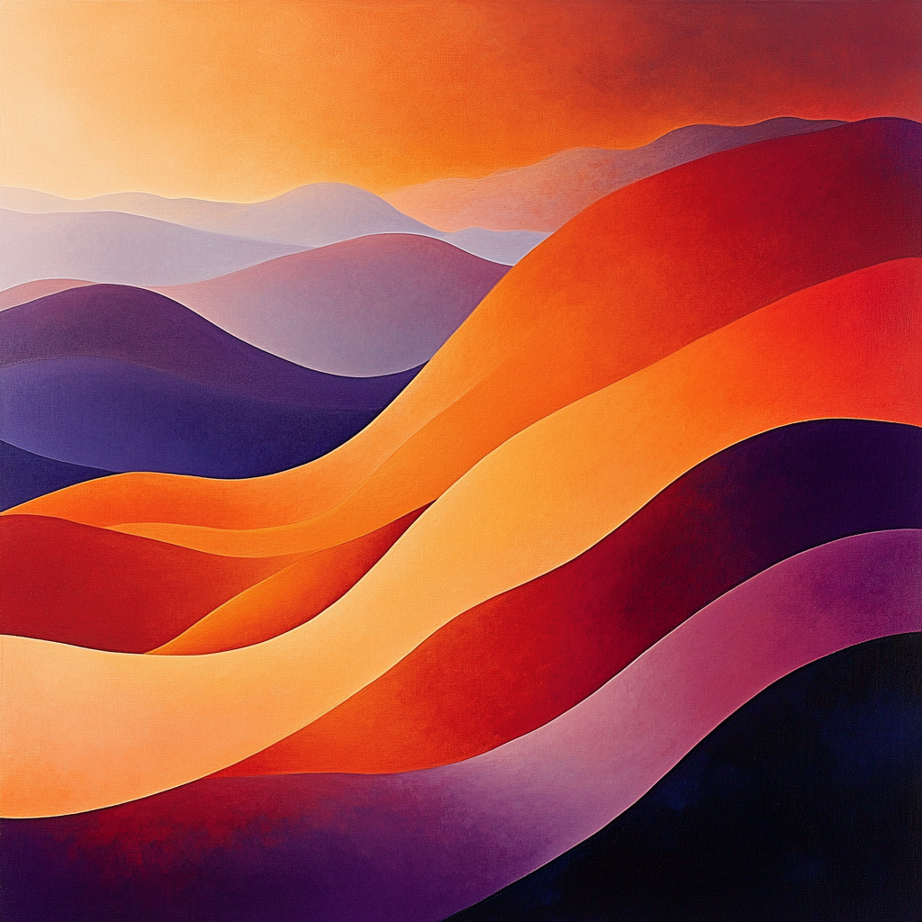Georgia OKeeffe Inspired Desert Mountain Paint by numbers art