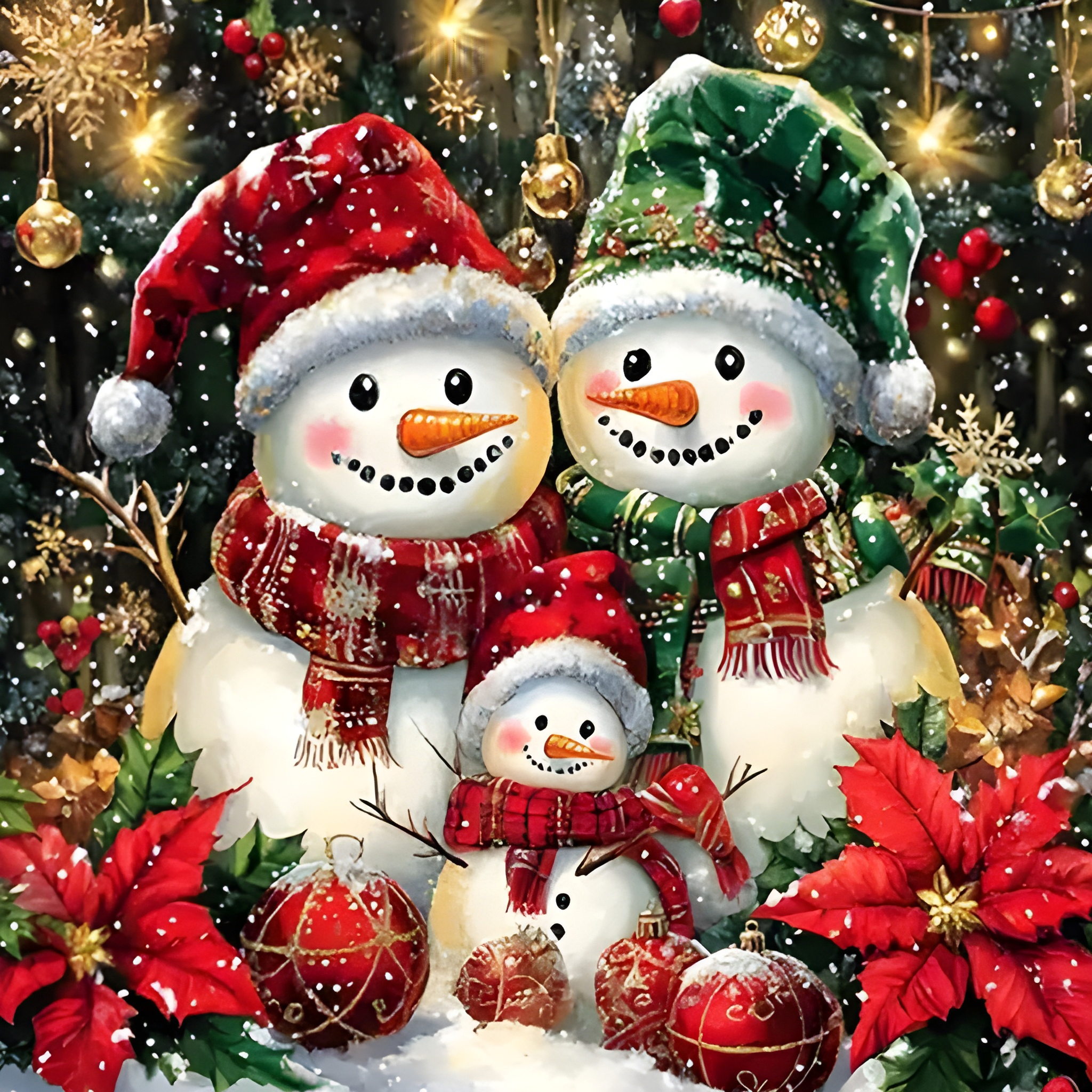 Christmas Paint By Numbers DIY Canvas Kit For Home Decor