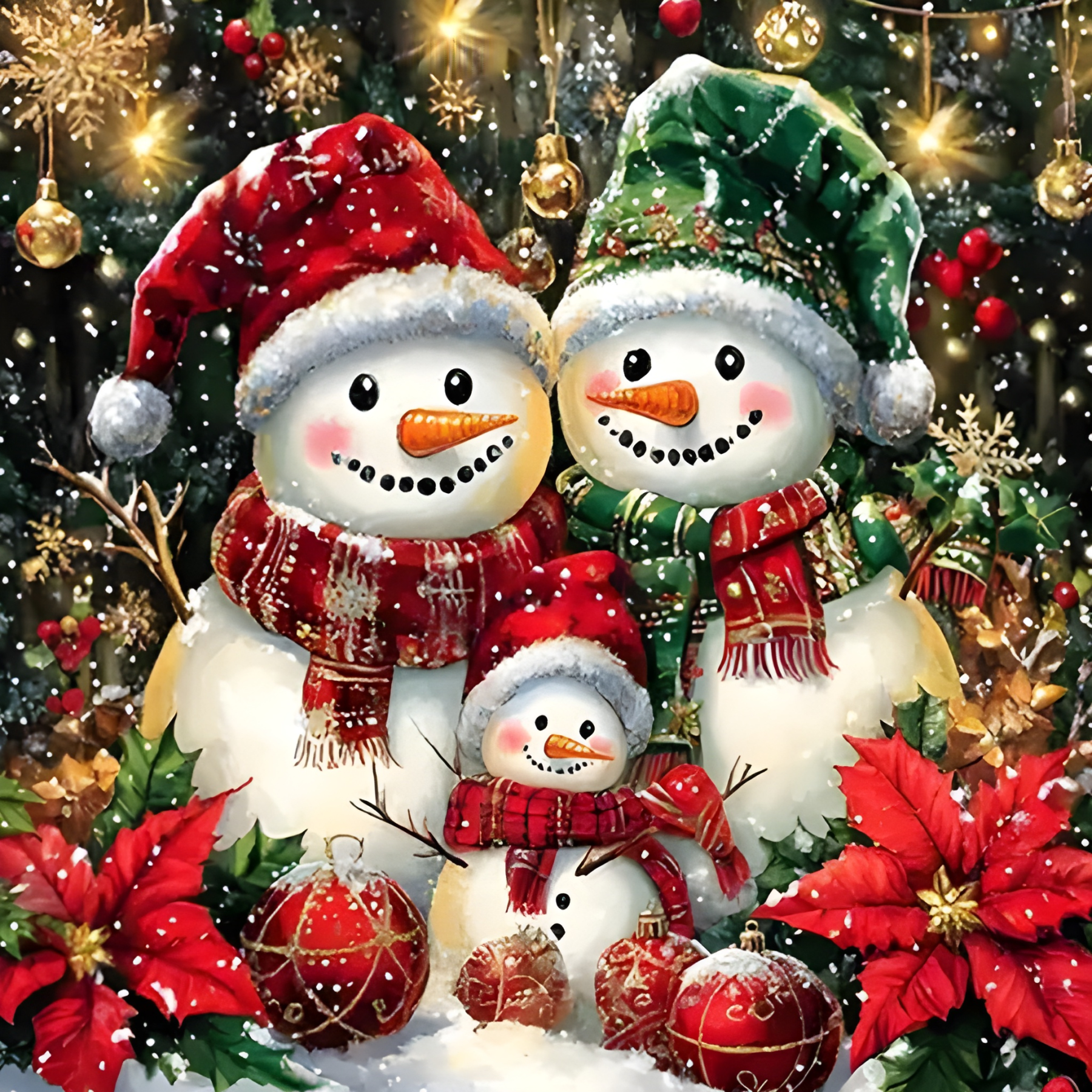 Christmas Paint By Numbers DIY Canvas Kit For Home Decor