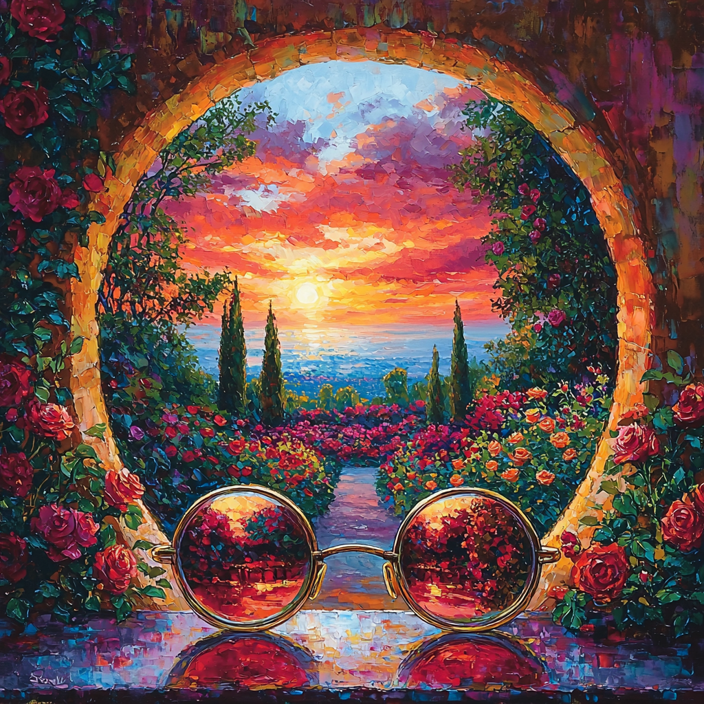 Through Rose-Tinted Glasses Painting By Numbers Kit