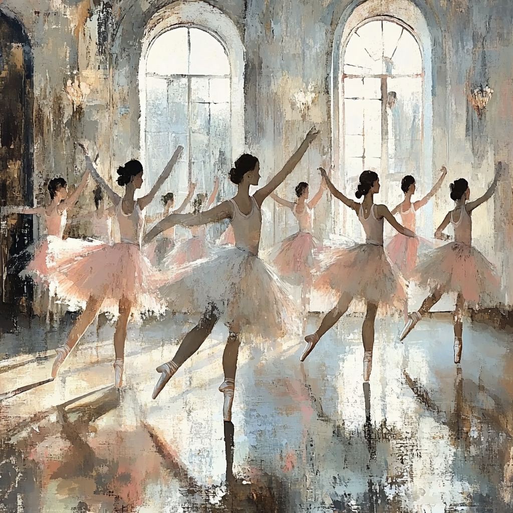 Edgar Degas Inspired Ballet Rehearsal Paint by numbers art