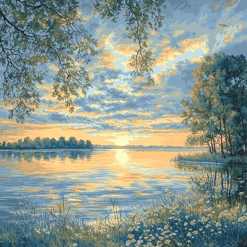 Leonardo Da Vinci Inspired Silent Waters Paint By Number