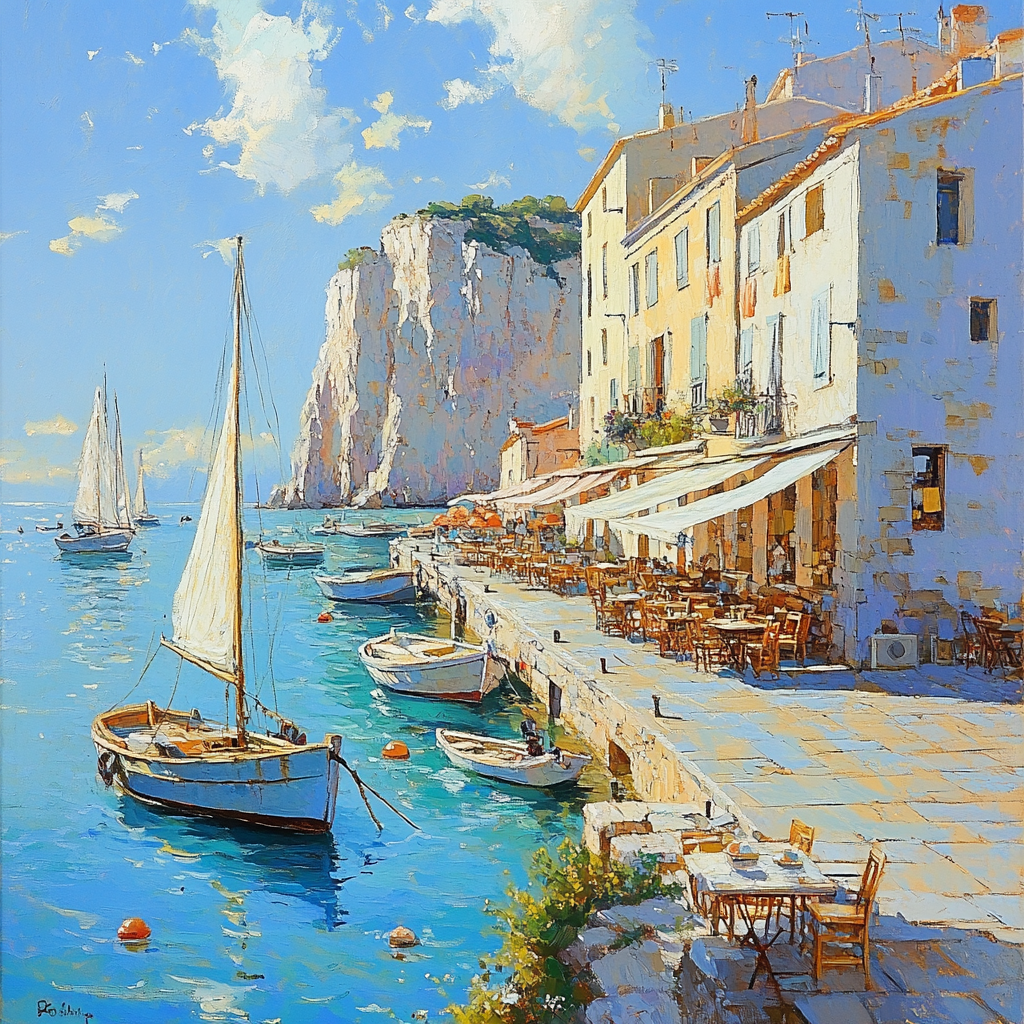 Old Port Harbor View Marseille France paint by numbers