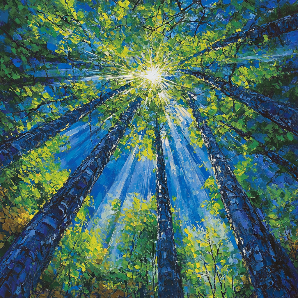 Emily Carr Inspired Whispering Cedar Cathedral DIY paint by numbers