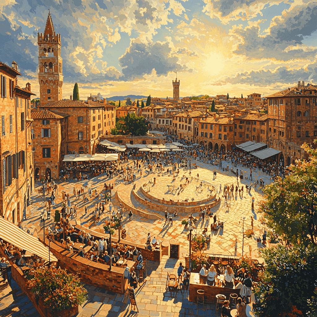 Siena's Piazza Del Campo Paint By Color