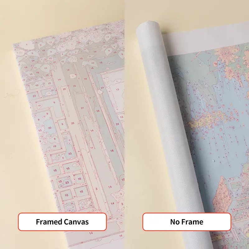 Happy Painting Exclusive 16"x20" DIY Paint by Number Kit with Floral & Butterfly Design Unzip Doodle Coloring Toys for All Ages Canvas Art Crafts Holiday Gifts 4