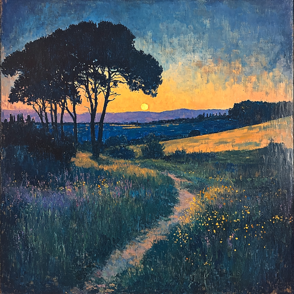 Edgar Degas Inspired Twilight Meadow Murmurs Paint By Numbers Kits