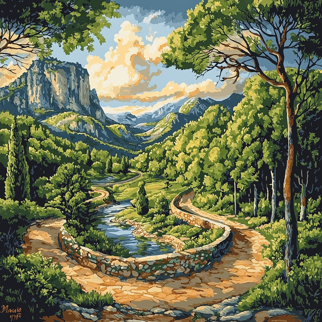 Michelangelo Inspired Timeless Cycle Paint By Numbers Art