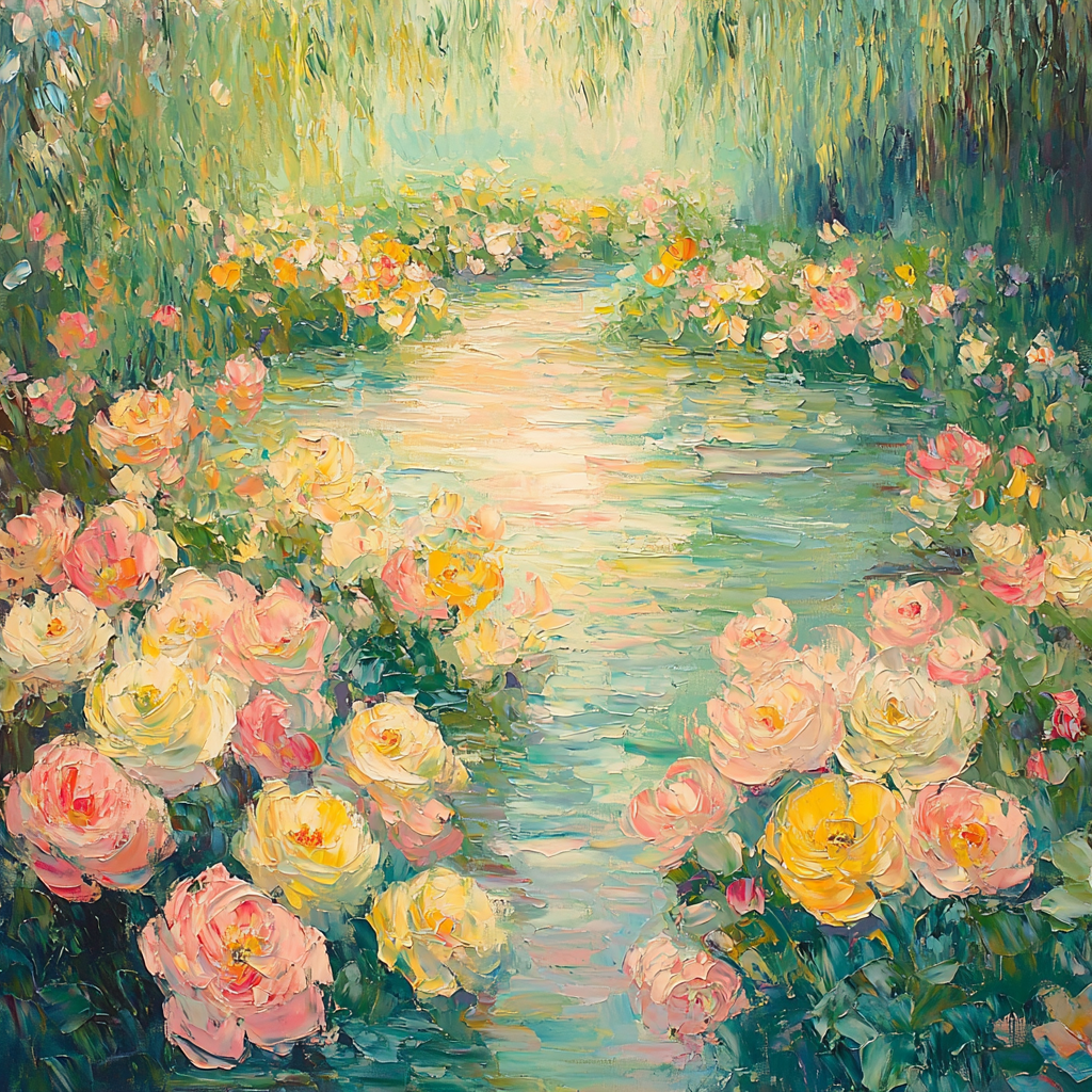 Claude Monet Inspired Blooming Impressionism Paint By Numbers