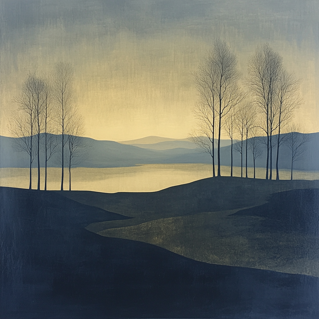 Paul Nash Inspired Moonlit Battlefield Paint by numbers art