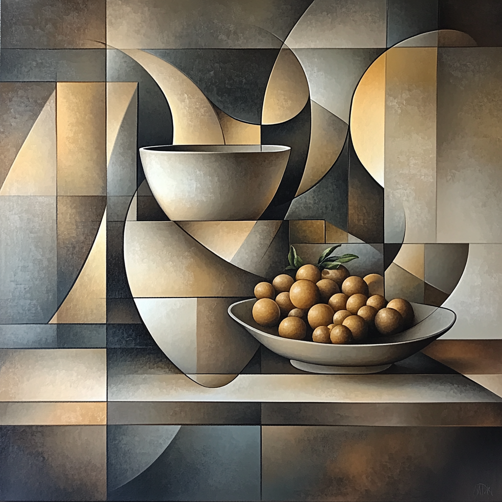 Pablo Picasso Inspired Fractured Still Life With Ceramic Vase Numbered painting kits