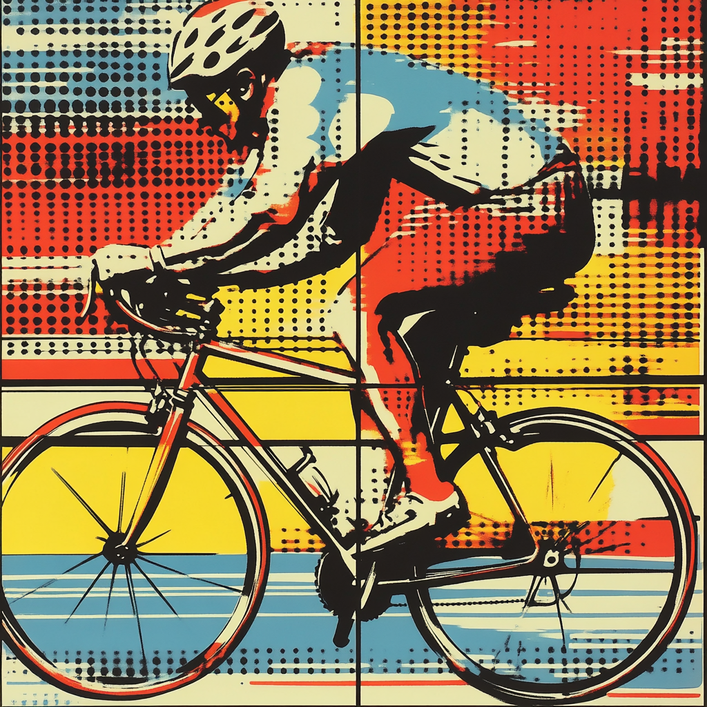 Roy Lichtenstein Inspired Comic Bicycle paint by number