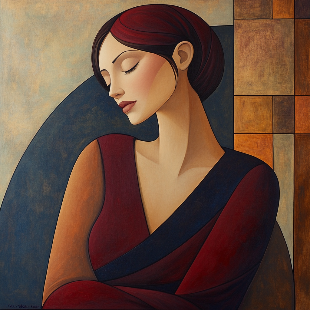 Amedeo Modigliani Inspired Seated Woman Numbered painting kits