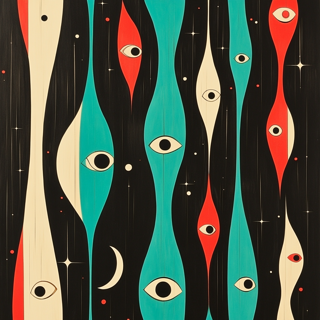 Joan Miró Inspired Midnight Menagerie Paint by numbers kits