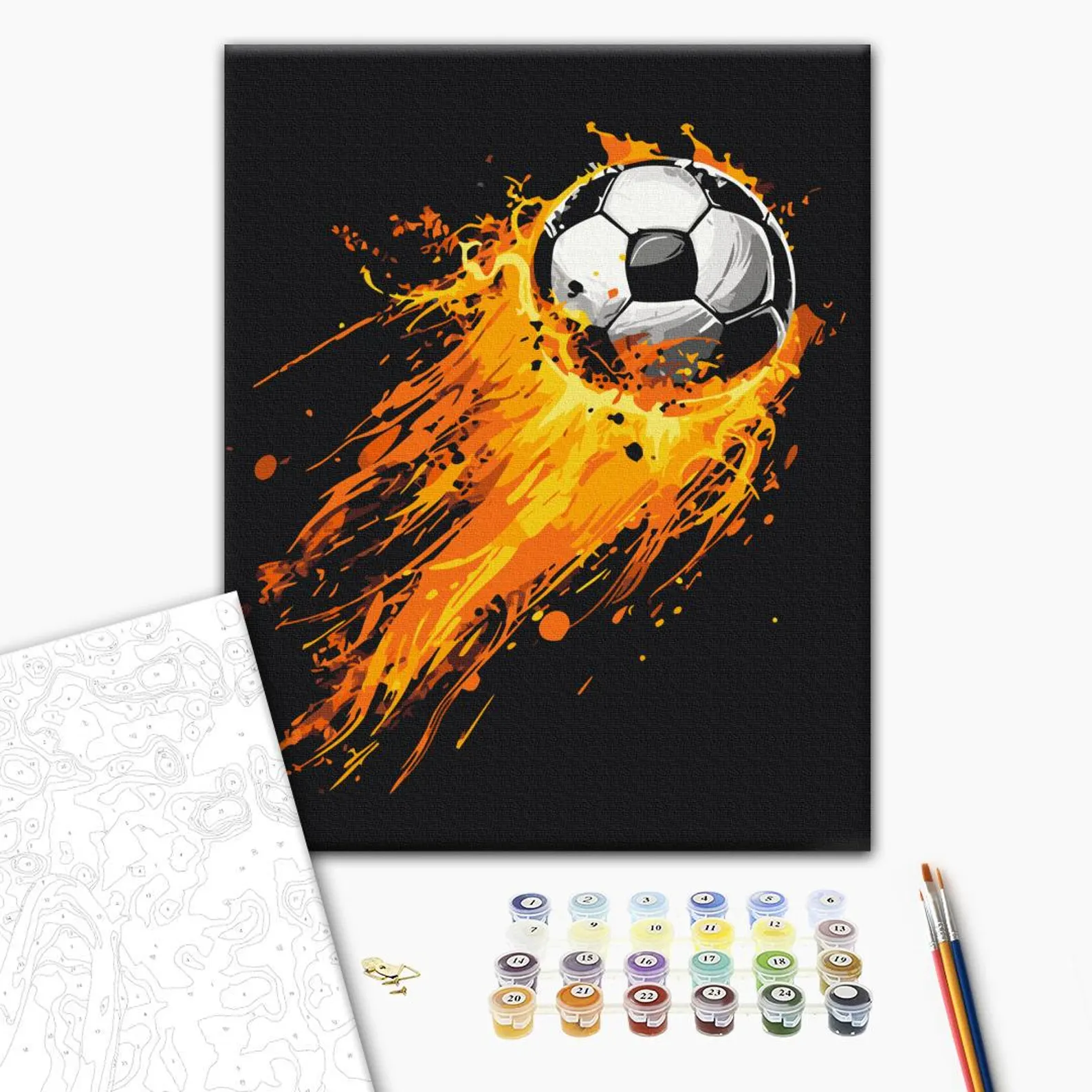 Football Player Dribbling Ball FIFA 2026 Acrylic Paint By Number Kit