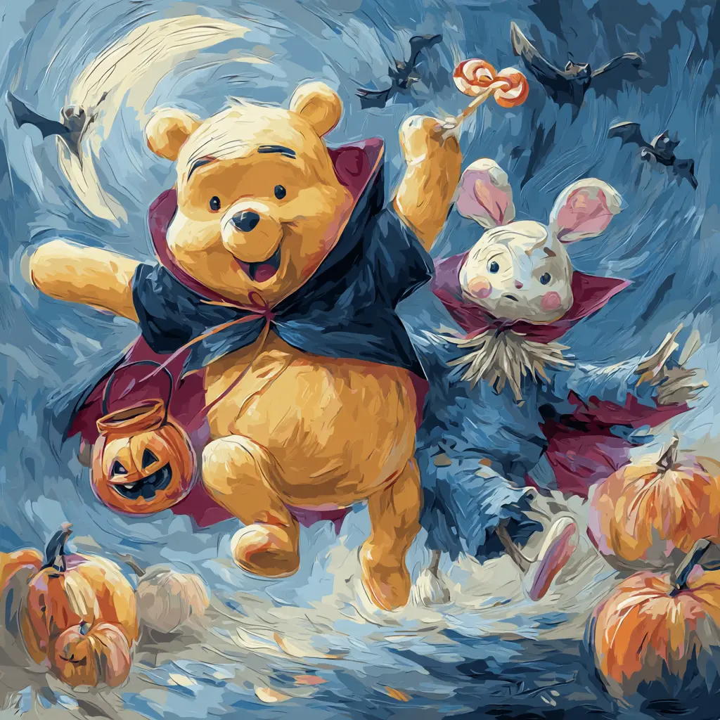 Haunted Honey Harvest at the Hundred Acre Pumpkin Patch - DIY Painting By Numbers Kit