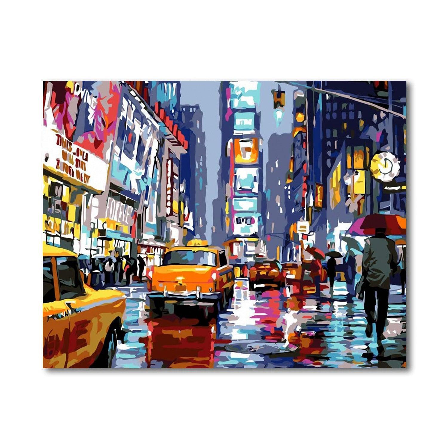 2 Pieces Cityscapes Paint By Number Kit - Artistry Rack