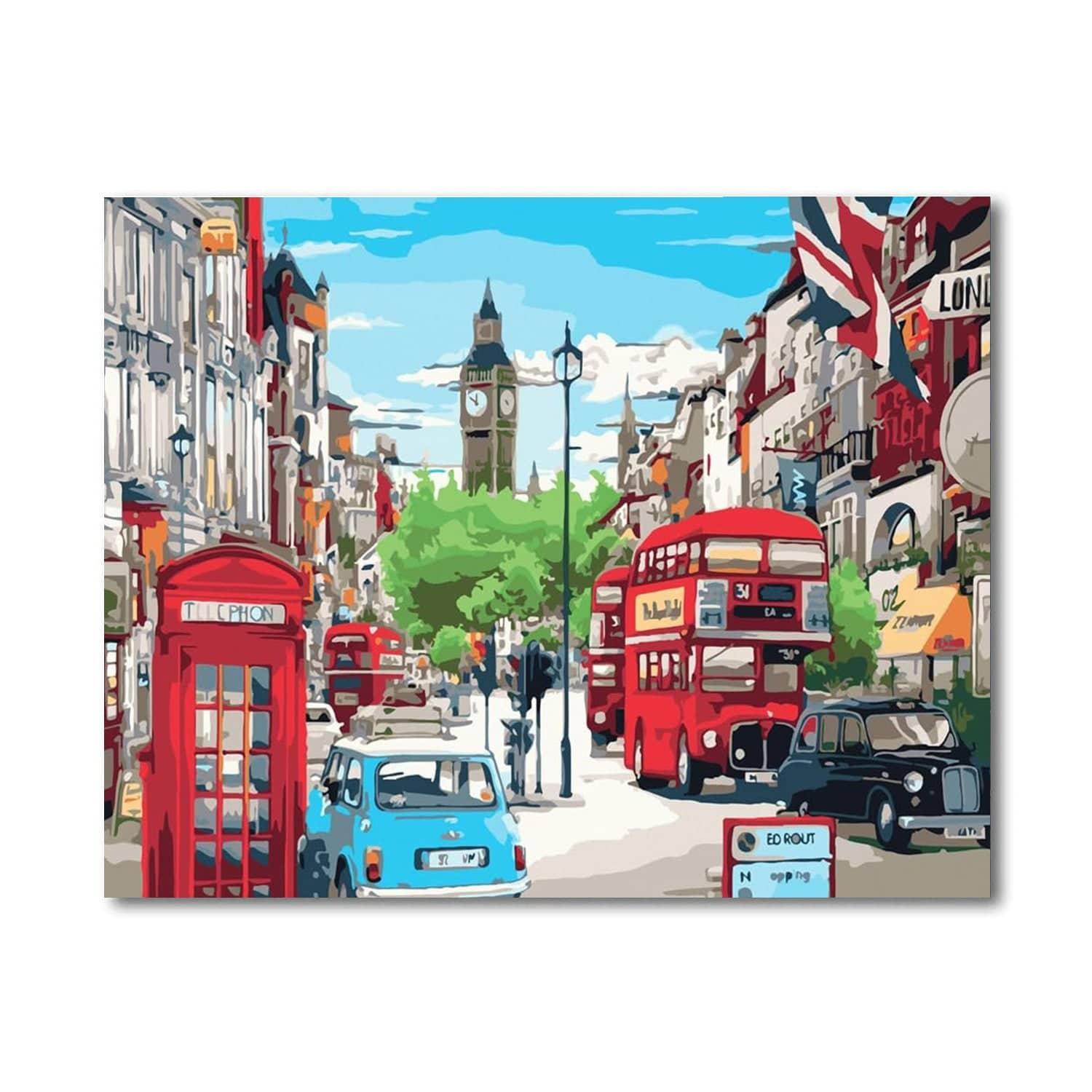 2 Pieces Cityscapes Paint By Number Kit - Artistry Rack