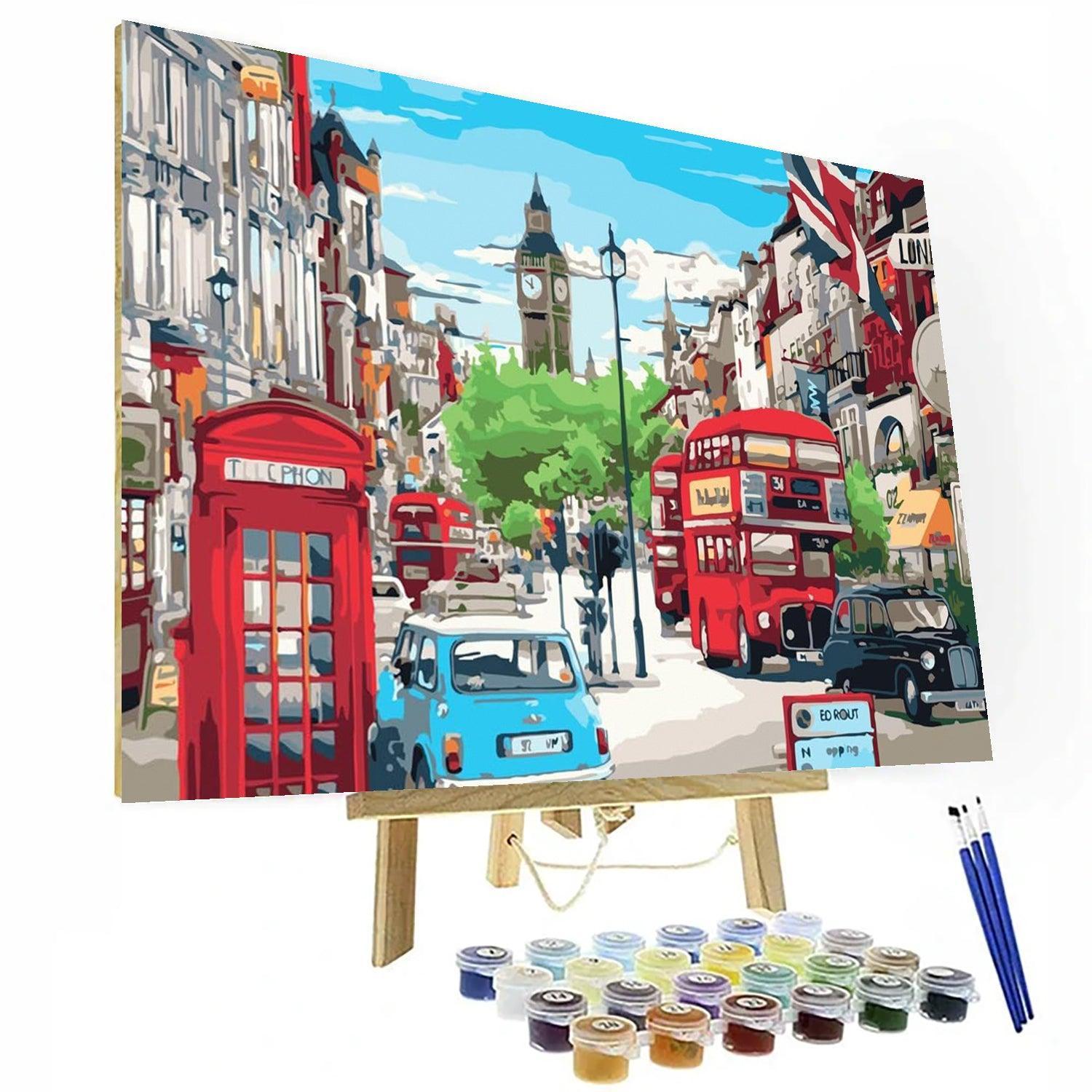 2 Pieces Cityscapes Paint By Number Kit - Artistry Rack