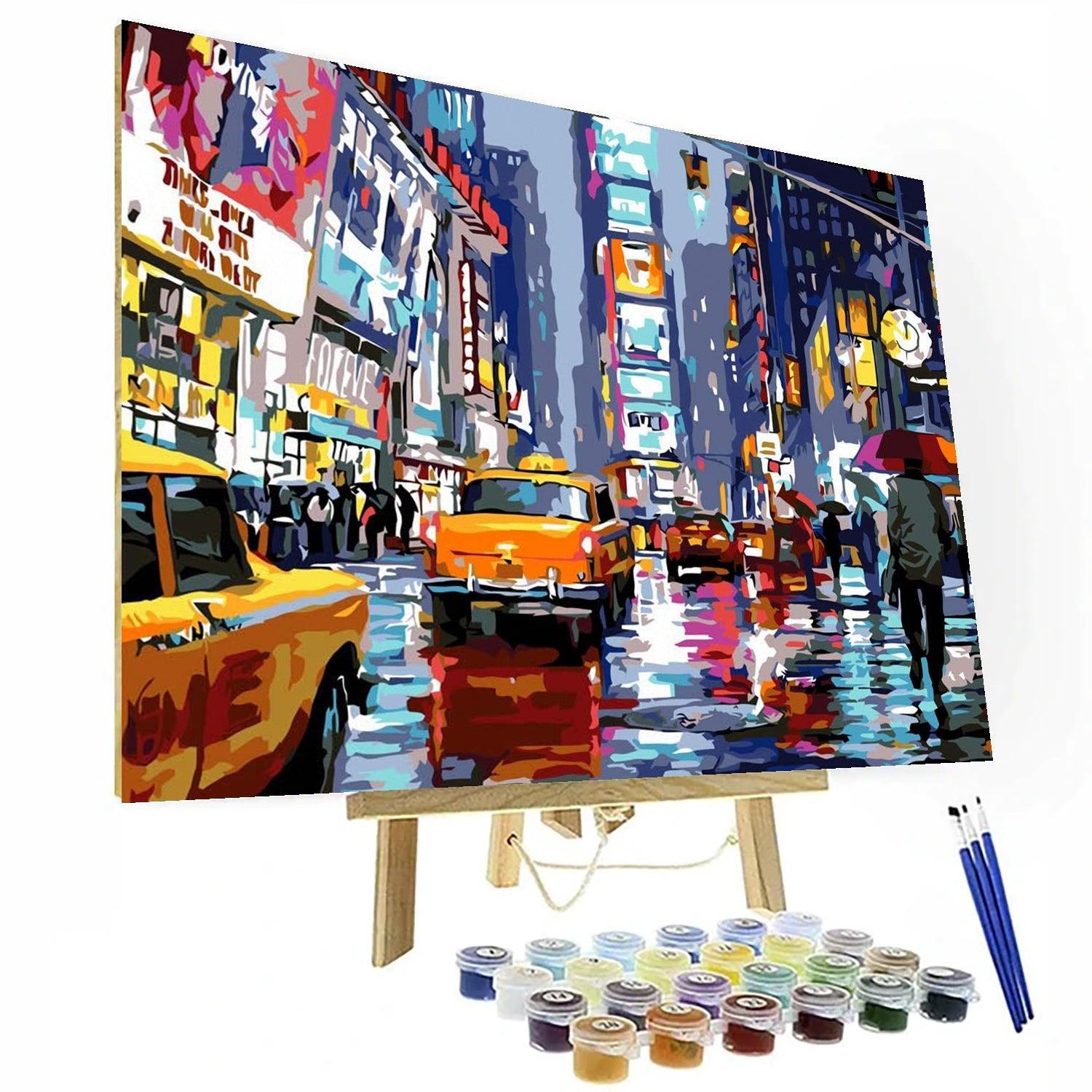 2 Pieces Cityscapes Paint By Number Kit - Artistry Rack
