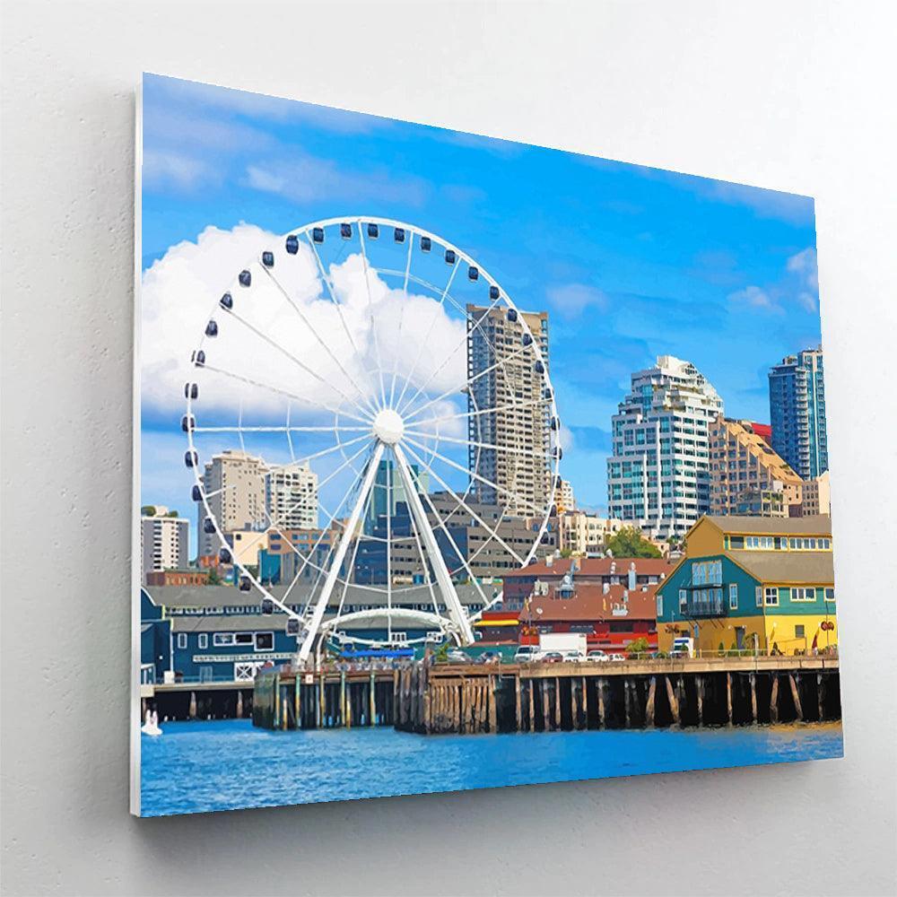 The Seattle Great Wheel Washington Paint By Number Painting Set ...