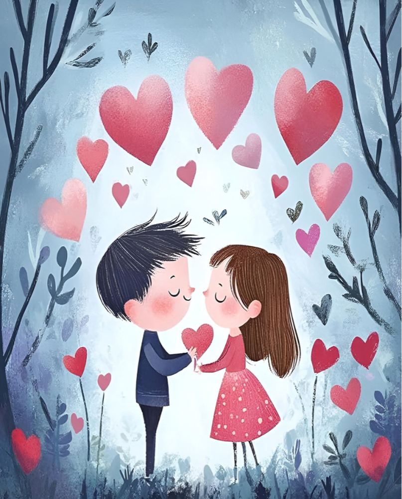 Valentines Day Themed DIY Acrylic Painting Kit For Room Decor