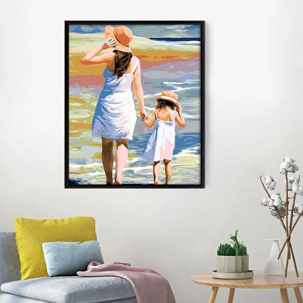 Coastal Maternal Journey DIY Canvas Painting Kit