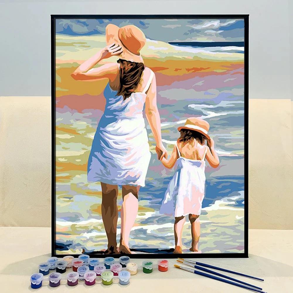 Coastal Maternal Journey DIY Canvas Painting Kit