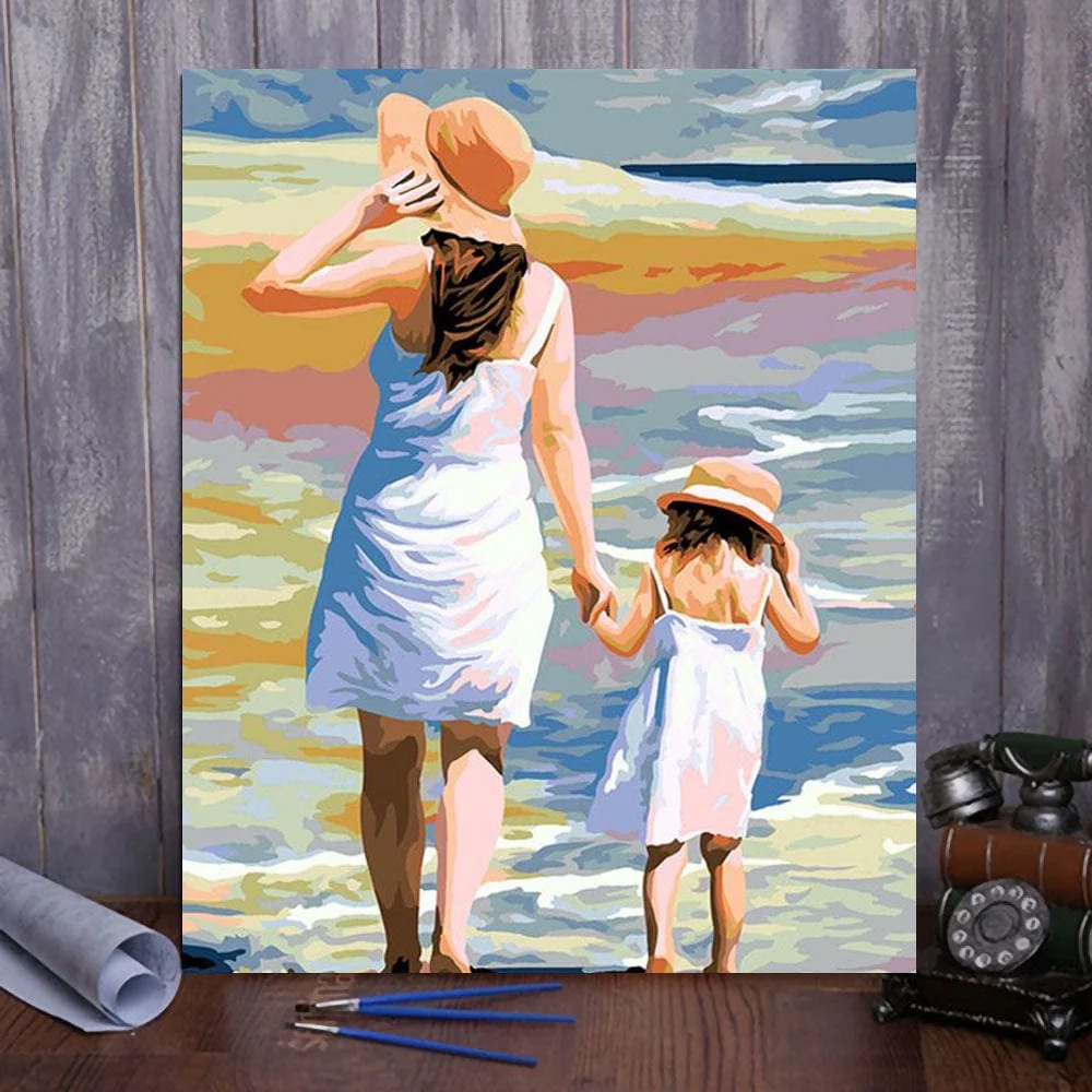 Coastal Maternal Journey DIY Canvas Painting Kit