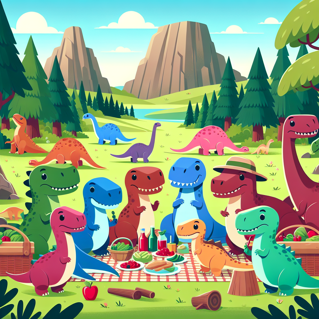 Dinosaur Valley Picnic Paint By Color