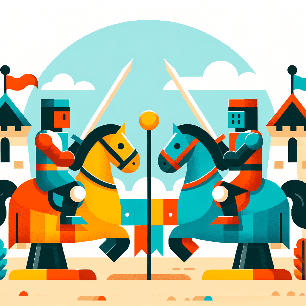 Castle Knights' Tournament Paint By Number