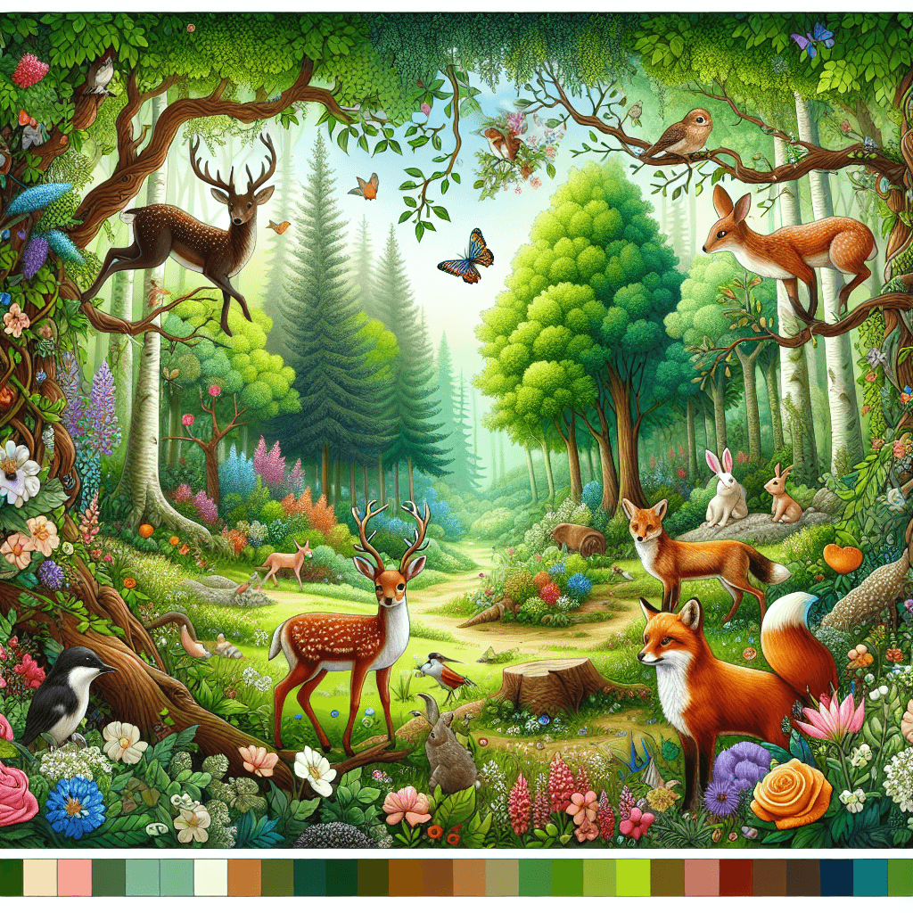 Forest Creatures Delight Numbered Painting Kits