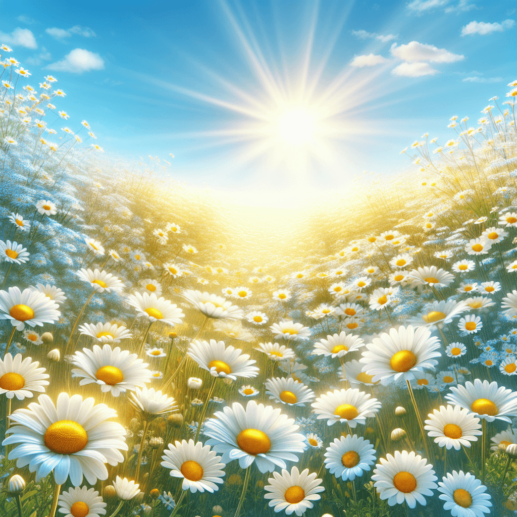 Daisy Meadow In Summer Light Paint By Numbers