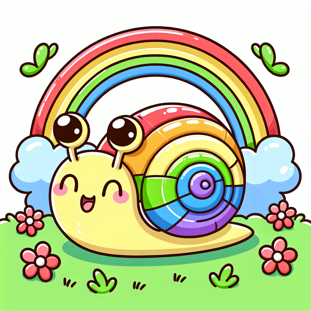 Giggling Rainbow Snail Paint By Numbers Art