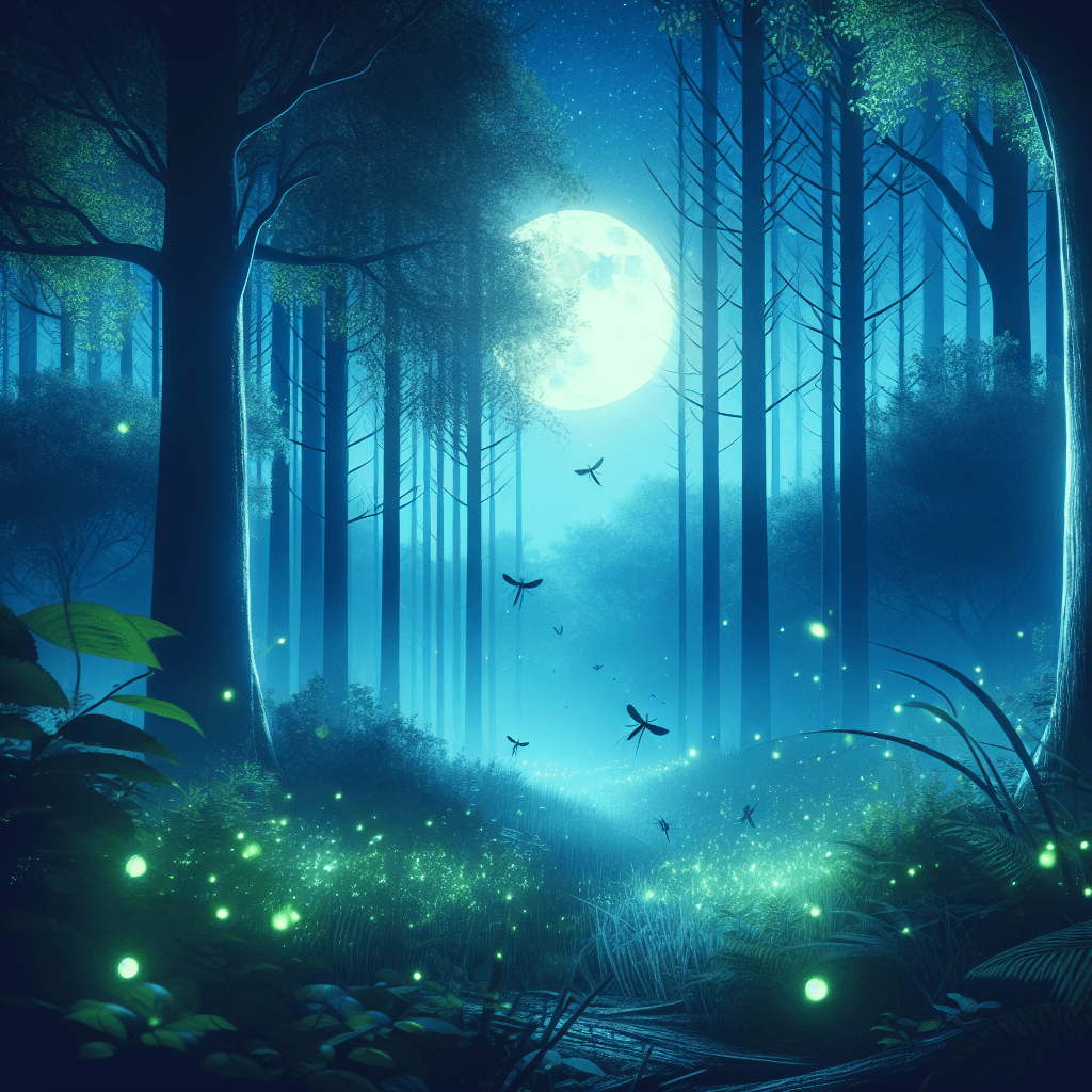 Enchanted Woodland Night Paint By Color