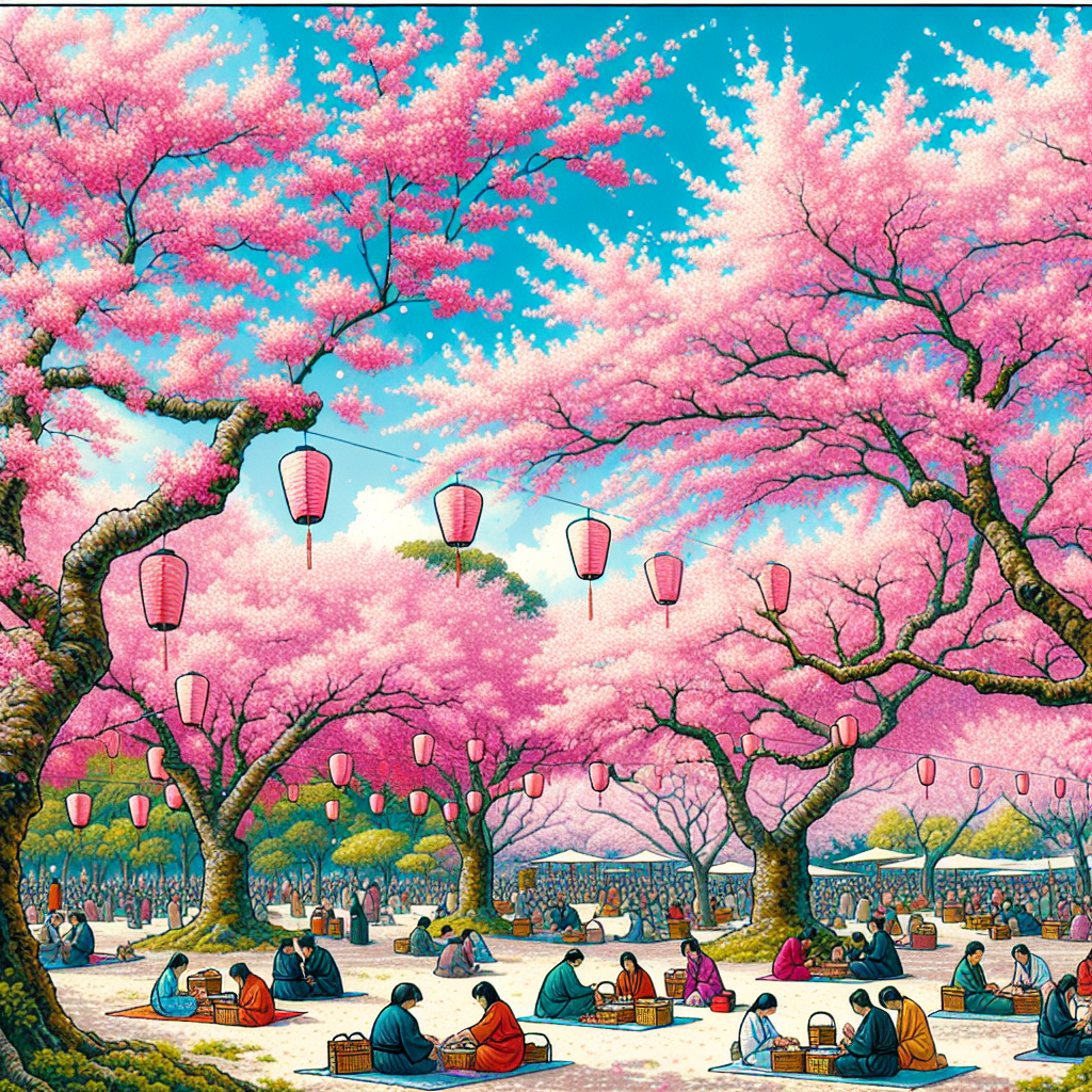 Hanami (Cherry Blossom Viewing) - Japan Number Painting