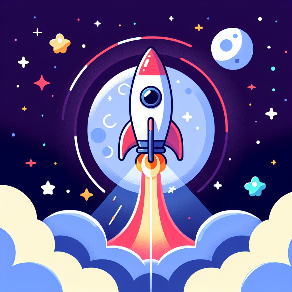 Rocketing To The Moon Painting Number Kit