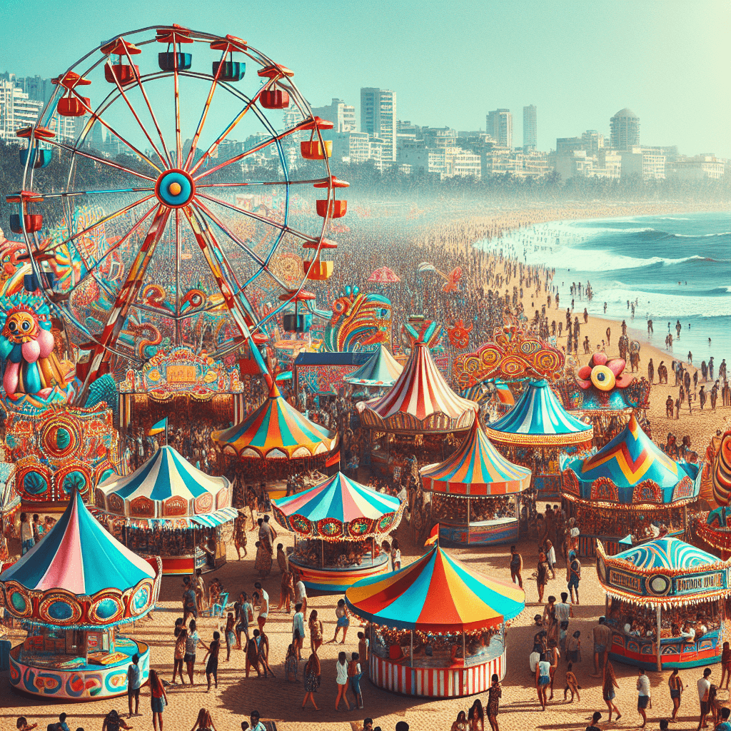 Vibrant Coastal Carnival Painting By Numbers Kit