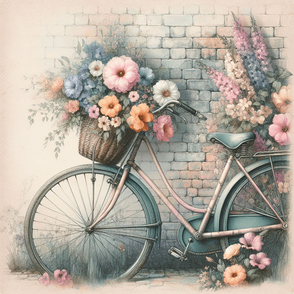 Vintage Bicycle Escape Numbered Painting Kits