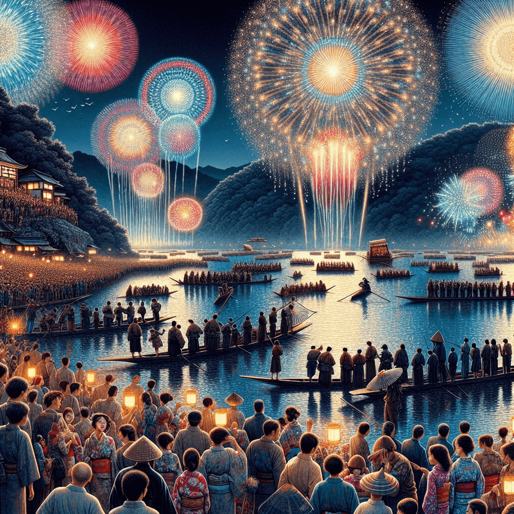 Omagari Fireworks Festival - Daisen, Japan Paint By Color