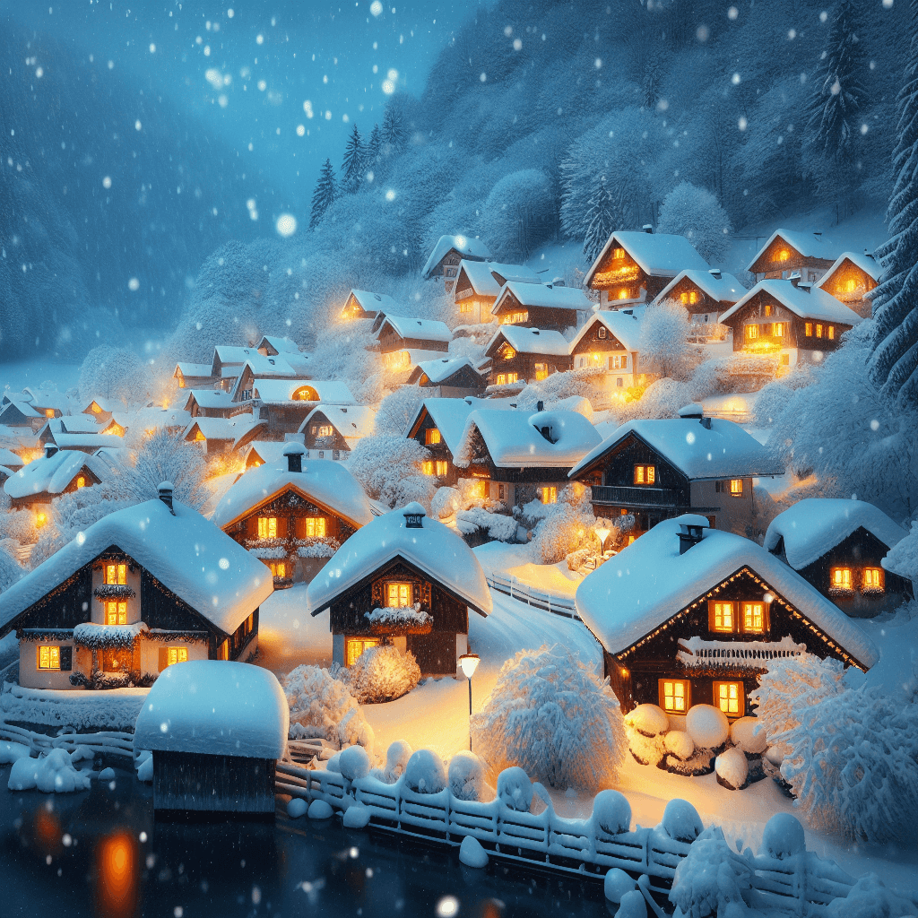 Glistening Snowfall Delight Paint By Numbers Art