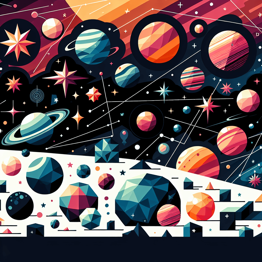 Geometric Galaxies Paint By Number