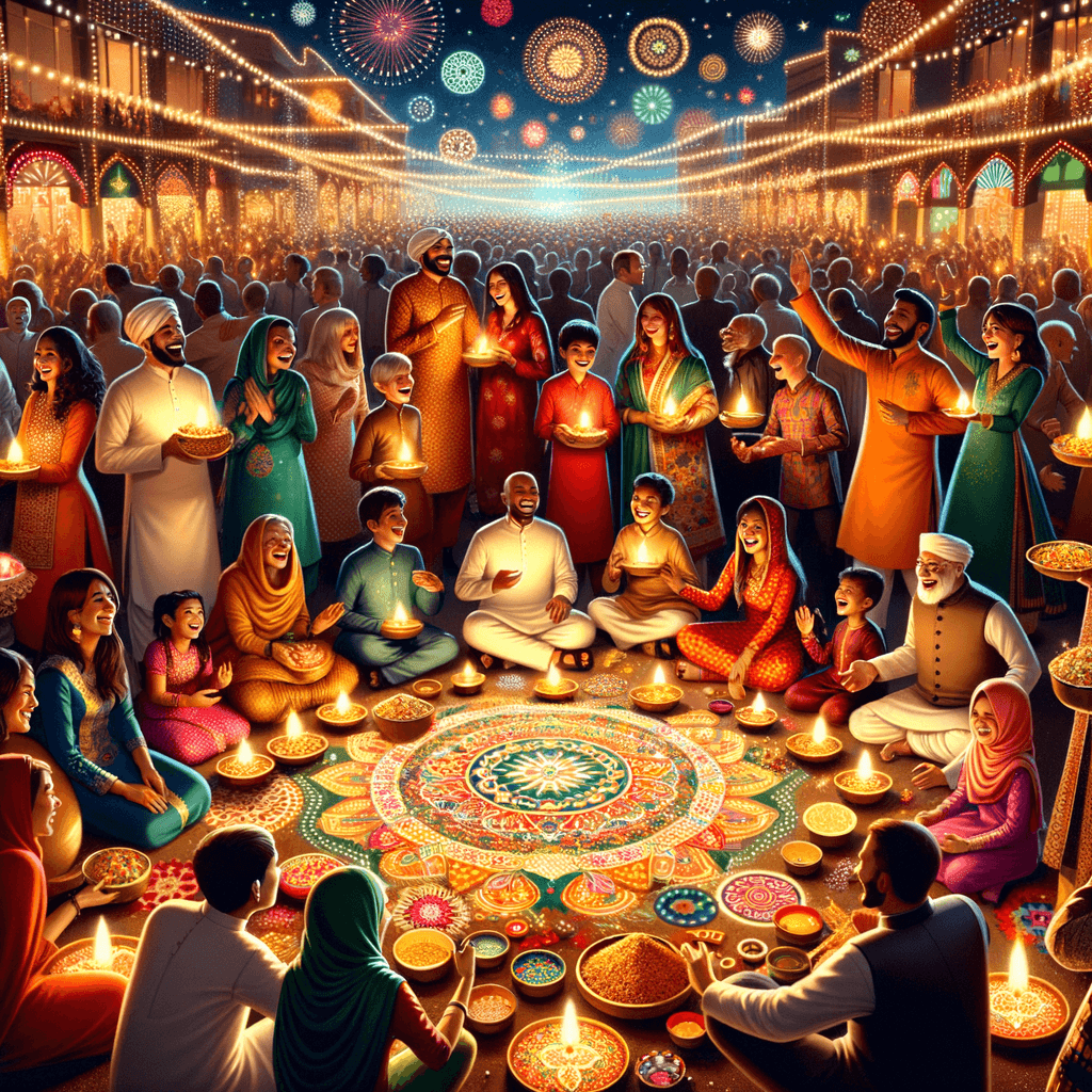Diwali Festival Number Painting