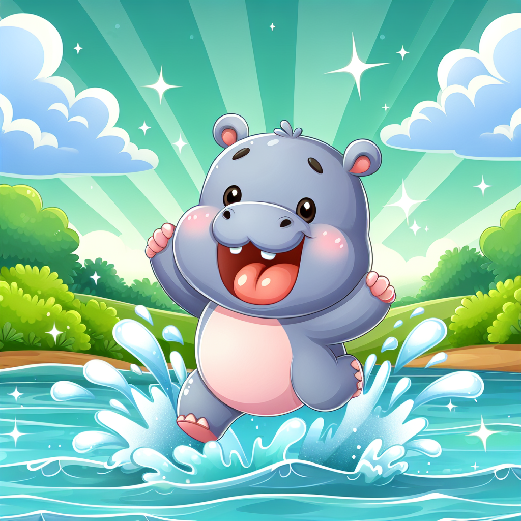 Bouncy Hippo Painting By Numbers Kit