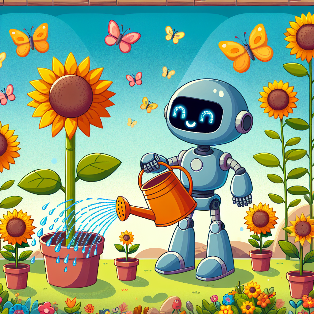 Happy Robot's Garden Paint By Numbers