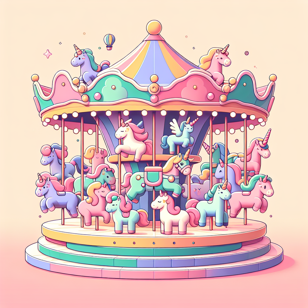 Dreamland Carousel Ride Painting Number Kit