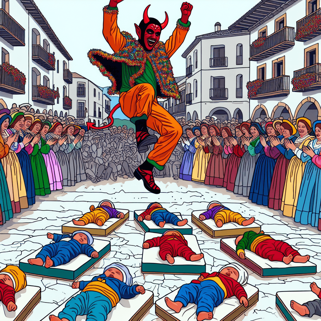 El Colacho Baby Jumping Festival - Spain Numbered Painting Kits