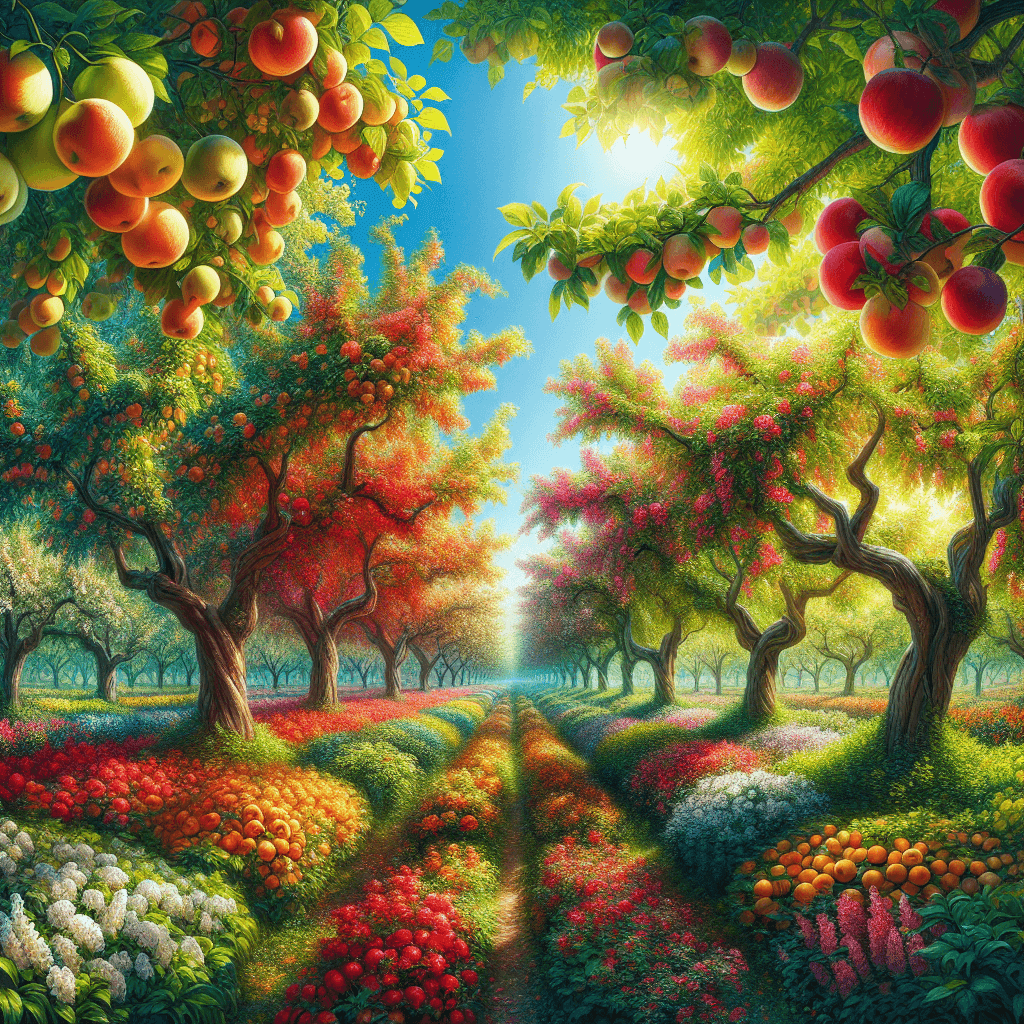 Bountiful Orchard Scene Paint By Numbers Kits