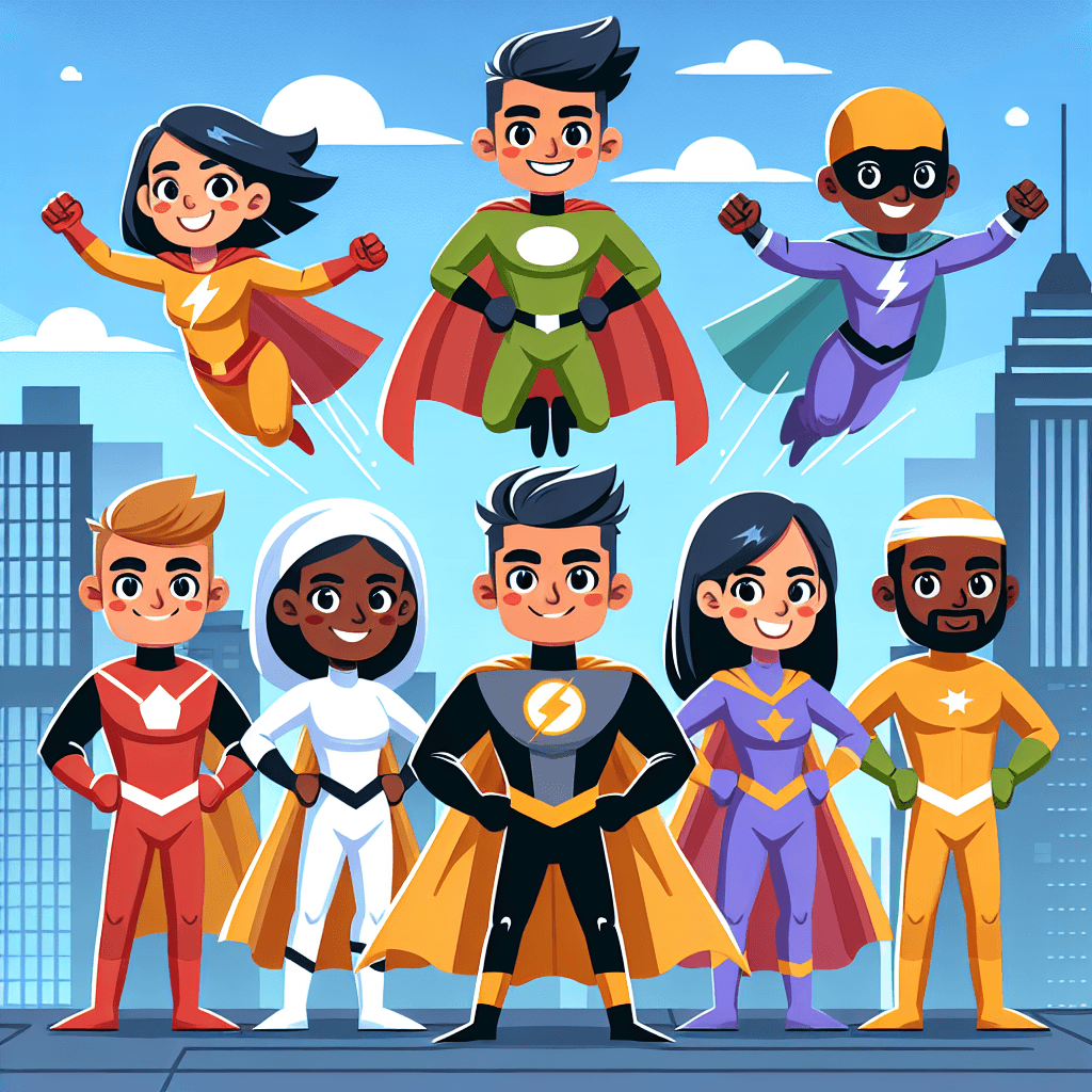 Friendly Superheroes Unite Paint By Numbers Art